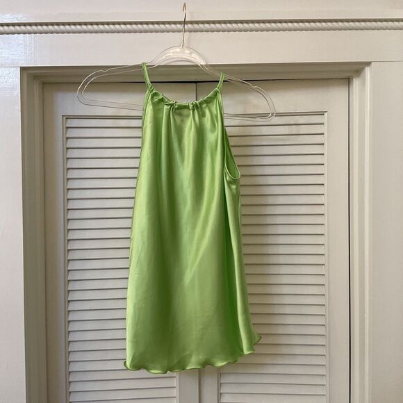 Nicole Miller Lime Green Tank Top Silky, Size XS NWT - Picture 10 of 14